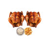 Double grill family box with 2 full chickens and jumbo chips