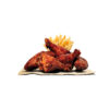 12 full grilled chicken wings served with chips